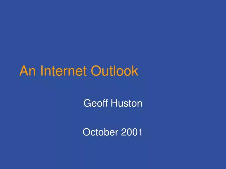 an internet outlook