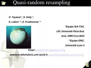 O. Teytaud *, S. Gelly *, S. Lallich **, E. Prudhomme ** *Equipe I&amp;A-TAO,