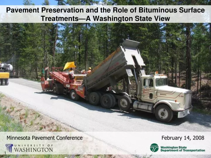 pavement preservation and the role of bituminous surface treatments a washington state view