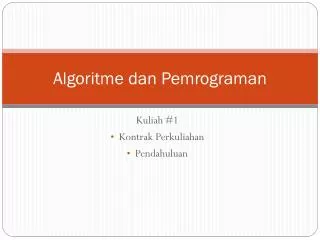 algoritme dan pemrograman