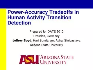 Power-Accuracy Tradeoffs in Human Activity Transition Detection