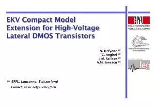 EKV Compact Model Extension for High-Voltage Lateral DMOS Transistors