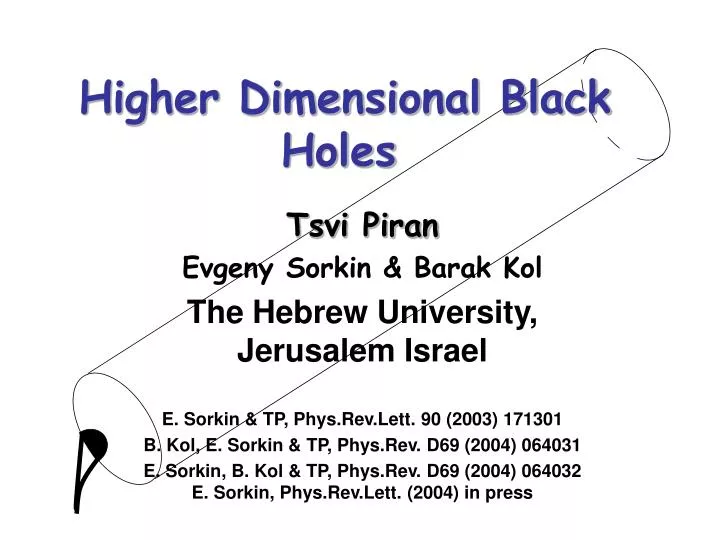 higher dimensional black holes