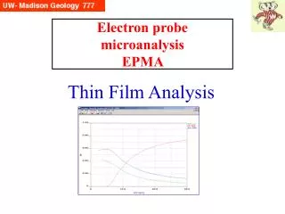 Electron probe microanalysis EPMA