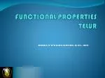 FUNCTIONAL PROPERTIES TELUR - slide 1