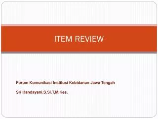 item review