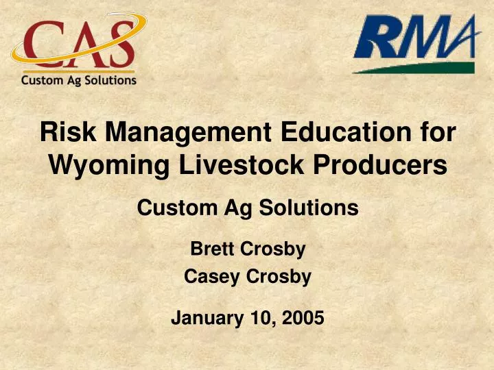 risk management education for wyoming livestock producers