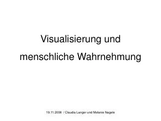 visualisierung und menschliche wahrnehmung