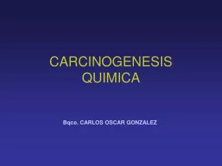 carcinogenesis quimica