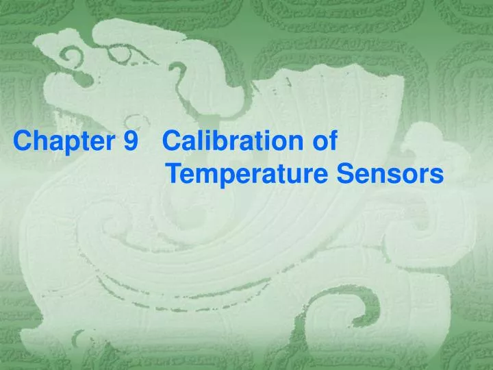 chapter 9 calibration of temperature sensors
