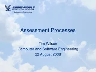 Assessment Processes