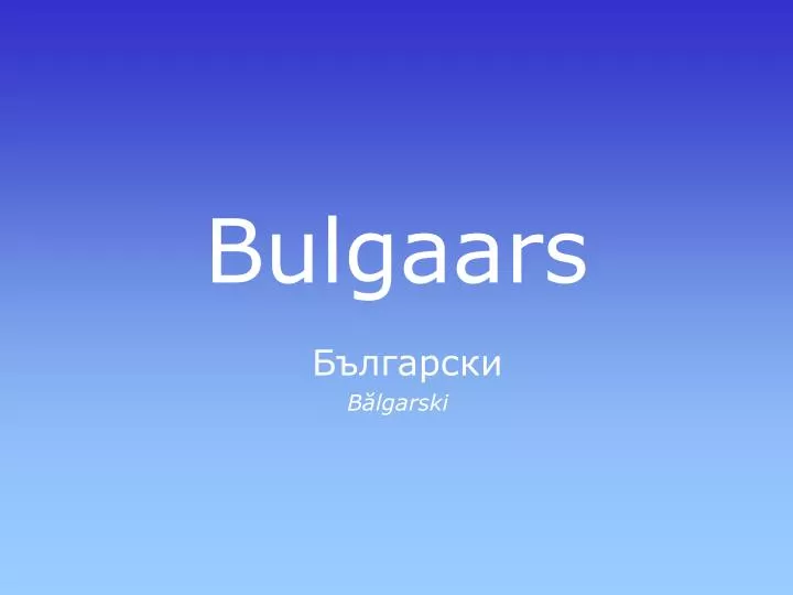bulgaars
