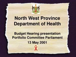 North West Province Department of Health