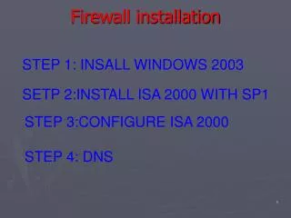 Firewall installation