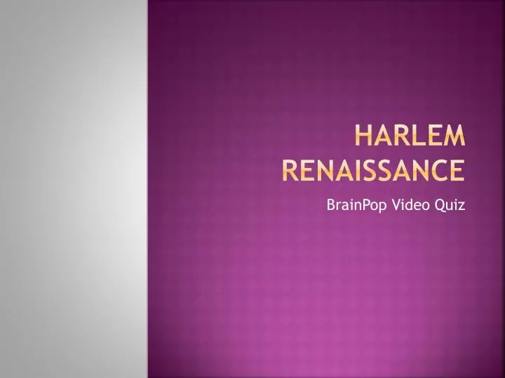 harlem renaissance