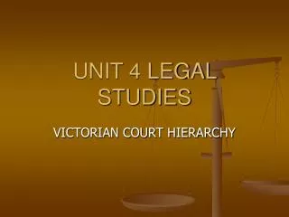 UNIT 4 LEGAL STUDIES