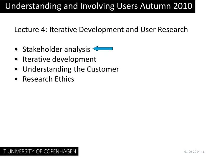 understanding and involving users autumn 2010