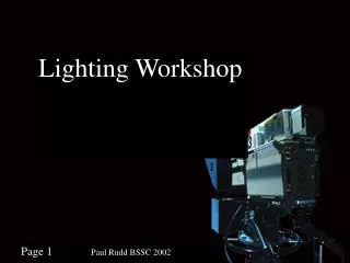 Lighting Workshop
