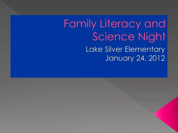 family literacy and science night