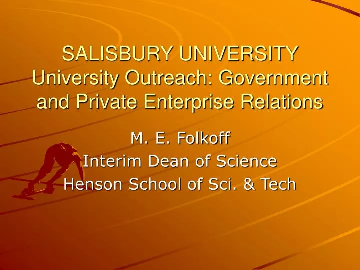 salisbury university university outreach government and private enterprise relations