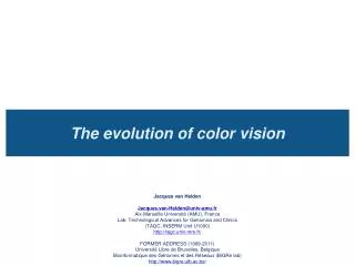 The evolution of color vision