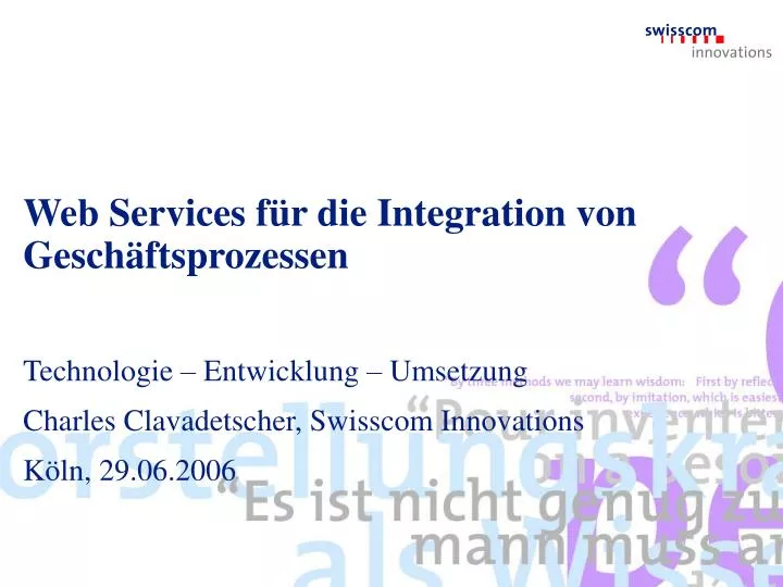 web services f r die integration von gesch ftsprozessen