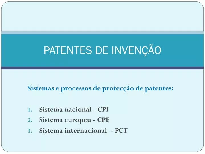 patentes de inven o