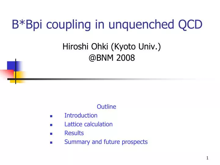 b bpi coupling in unquenched qcd