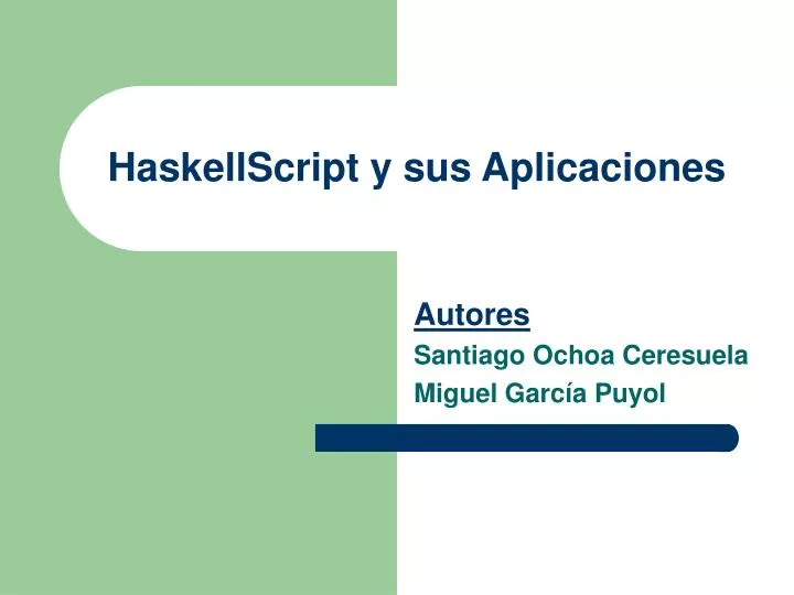 haskellscript y sus aplicaciones