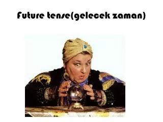 future tense gelecek zaman