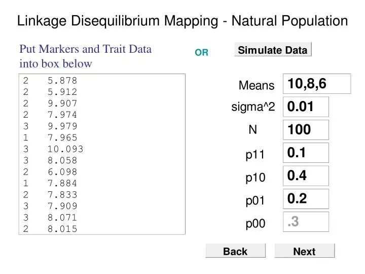 linkage disequilibrium mapping natural population