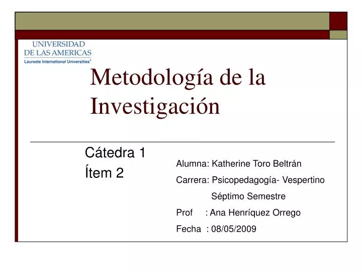 metodolog a de la investigaci n