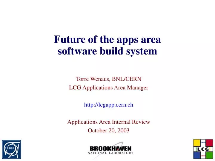 future of the apps area software build system