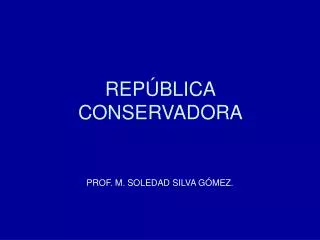 rep blica conservadora
