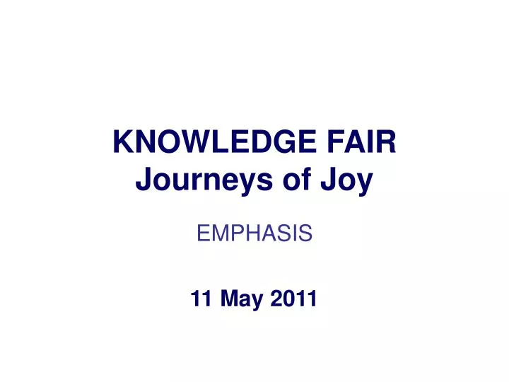 knowledge fair journeys of joy