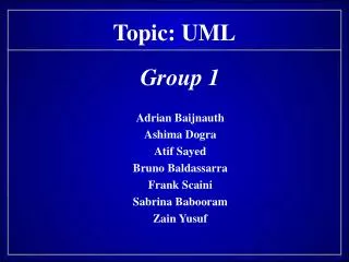Topic: UML