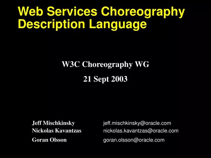 web services choreography description language