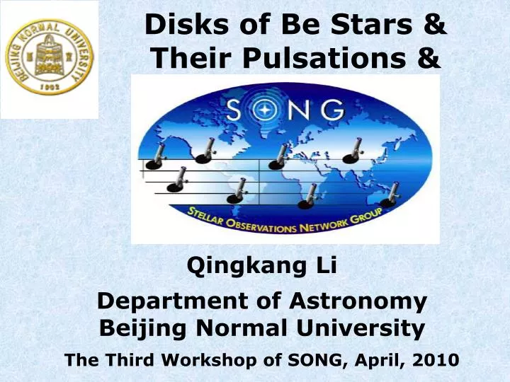 disks of be stars their pulsations