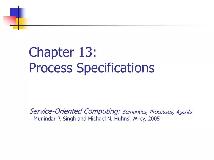 chapter 13 process specifications
