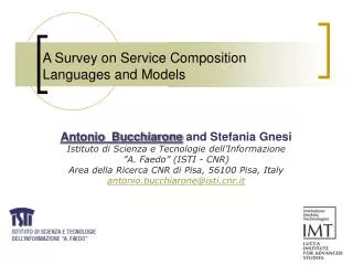 A Survey on Service Composition Languages and Models