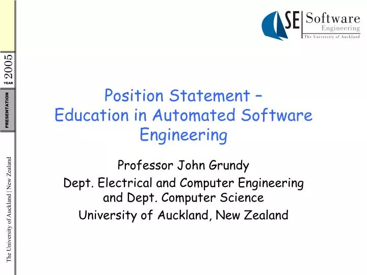 position statement education in automated software engineering