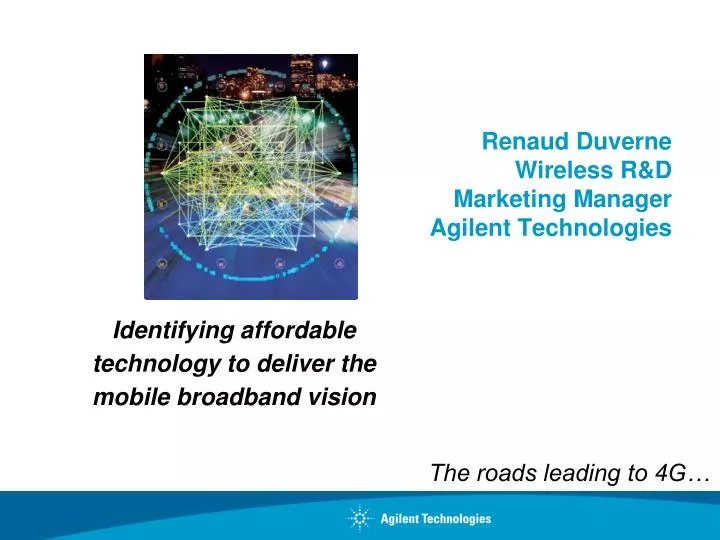 renaud duverne wireless r d marketing manager agilent technologies