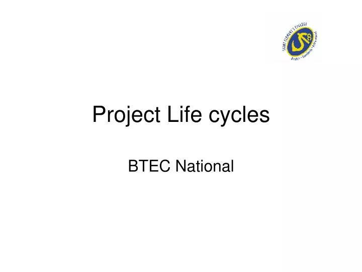 project life cycles