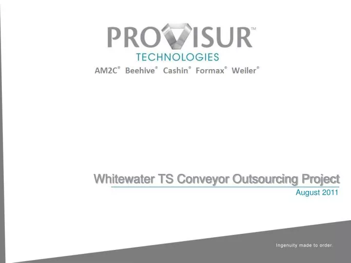whitewater ts conveyor outsourcing project