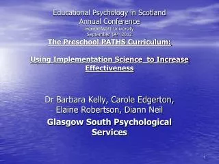 Dr Barbara Kelly, Carole Edgerton, Elaine Robertson, Diann Neil
