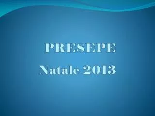 presepe natale 2013