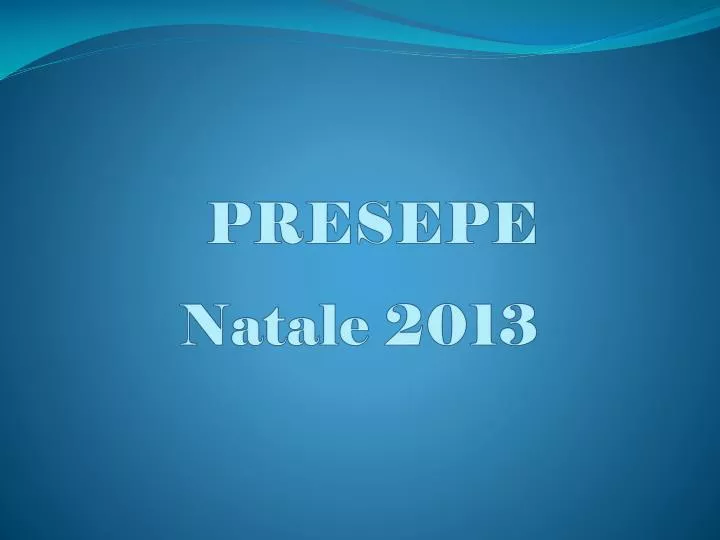 presepe natale 2013