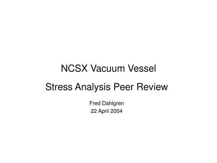 ncsx vacuum vessel
