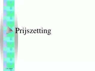 prijszetting