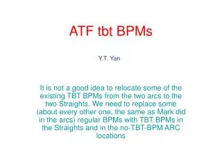 ATF tbt BPMs